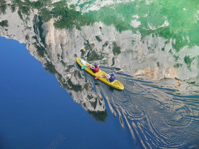 GORGES DU VERDON峡谷 皮艇 驱动器 镜像 河 峡谷