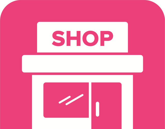 白色红色商店图标矢量素材