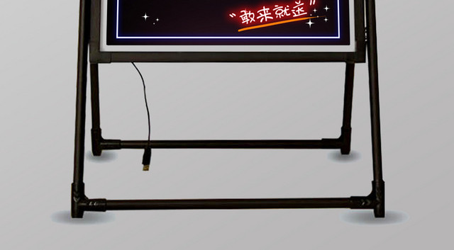 黑色背景霓虹荧光圣诞节美甲优惠活动荧光板