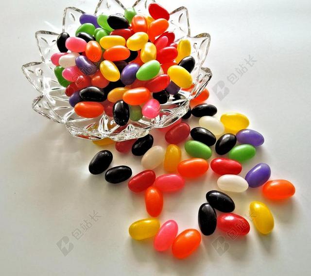 果冻豆 糖果 甜点 鲜艳的色彩 食品