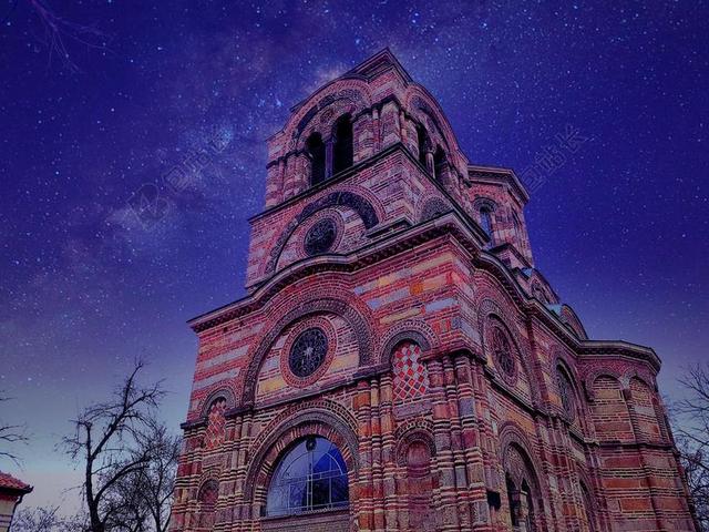 免费的桌面壁纸 教会 夜 明星 天空 银河系 HDR