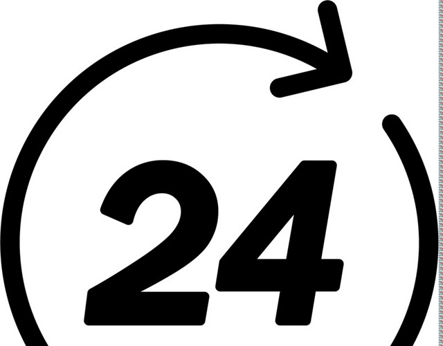 24小时服务标志图标