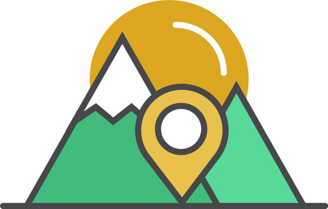 卡通山峰图标