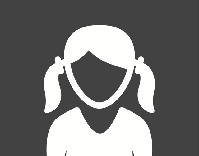 黑色简约女性人物图标
