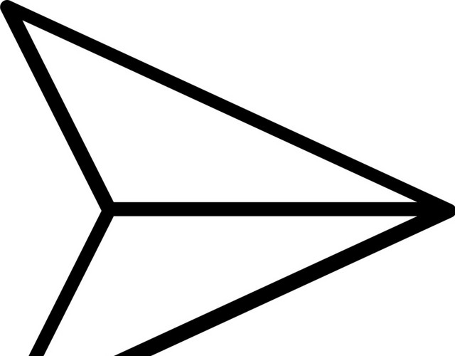 简约线条纸飞机图标矢量素材