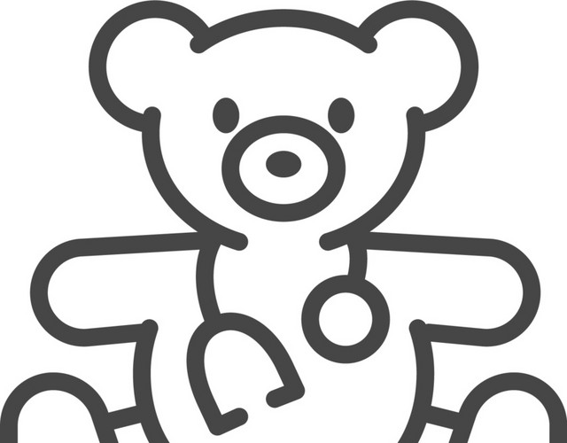 听诊器熊矢量图素材