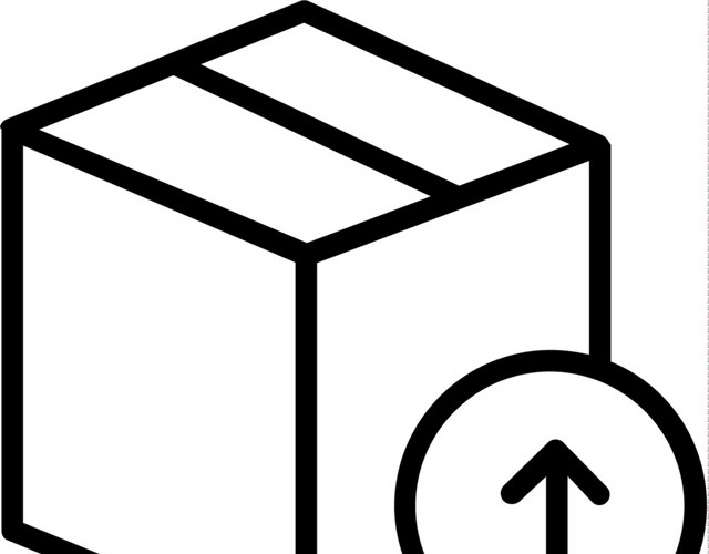 简约线条箱子图标矢量素材