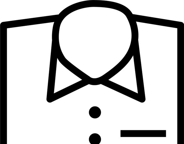 简约线条衬衫图标矢量素材 