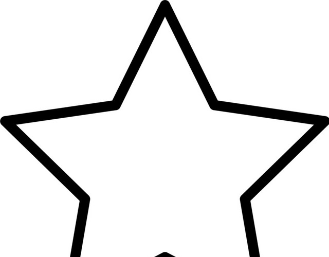 简约线条星星图标矢量素材