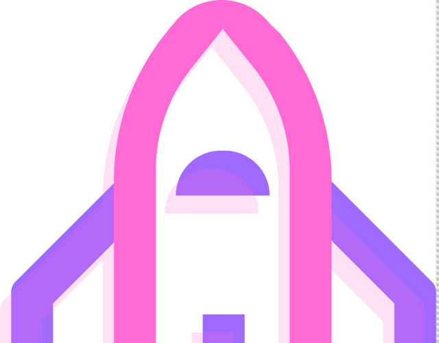 少女粉色飞船矢量图素材