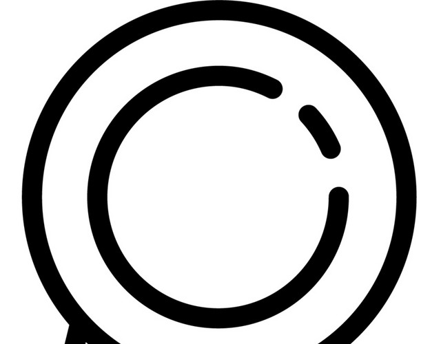 黑色简约线条奖牌系统图标