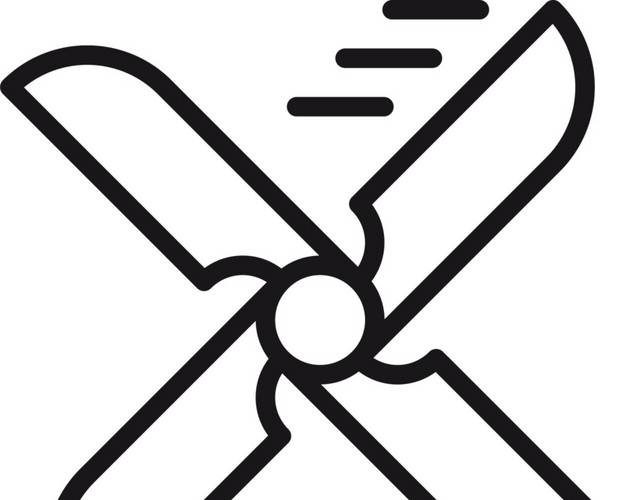 简约线条风扇图标矢量素材