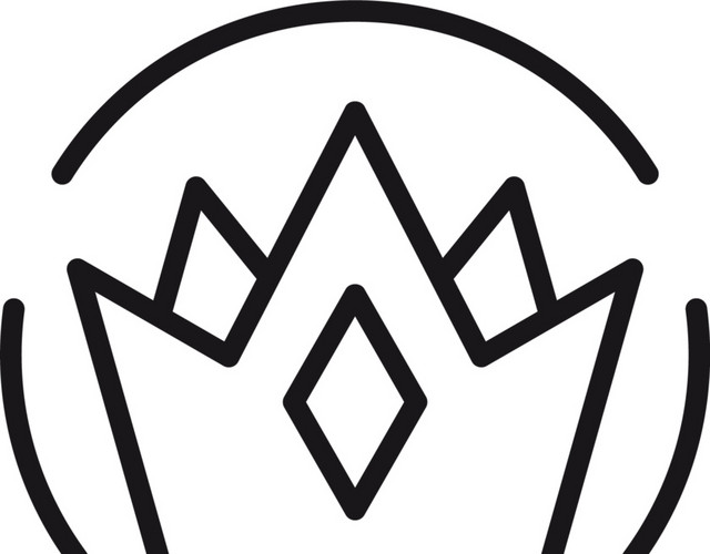 简约线条皇冠图标 