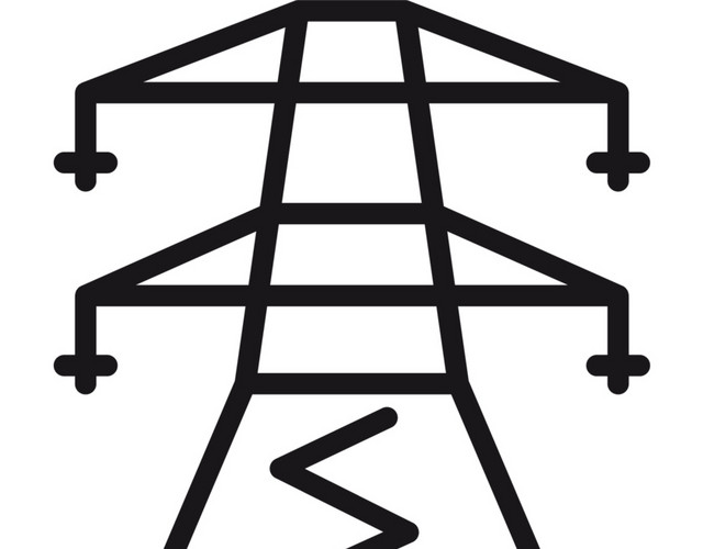 黑色电塔图标
