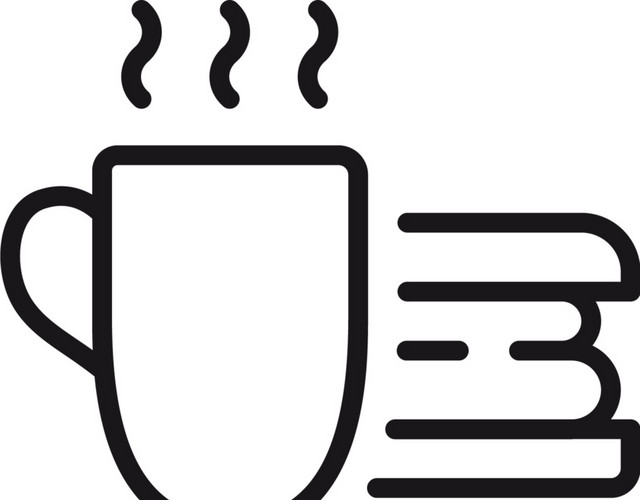 黑色热水杯子图标