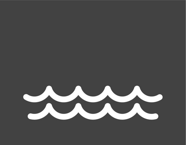 白色波浪图标