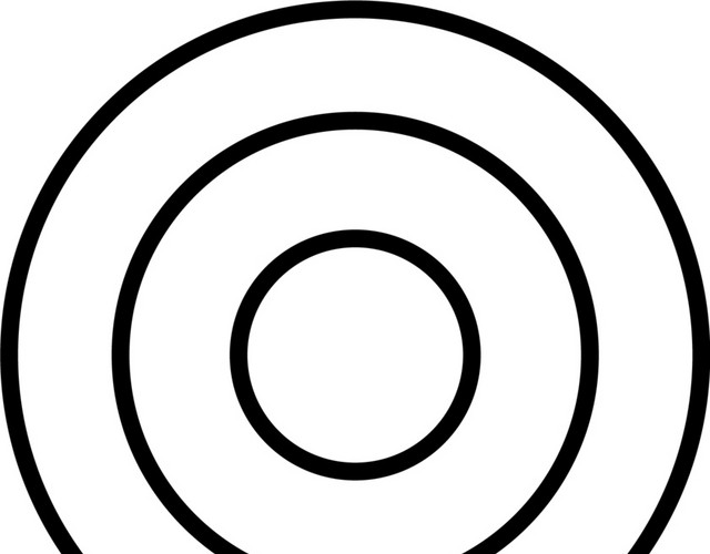 黑色圆圈弓箭板图标
