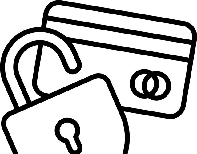 黑色门卡锁图标