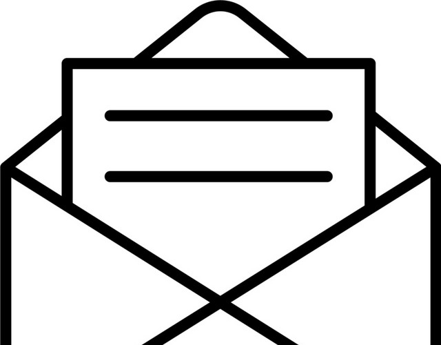 黑色信封图标