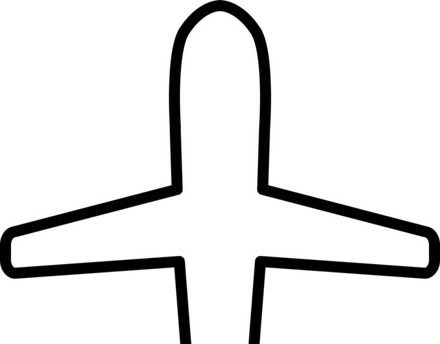黑色小小飞机图标