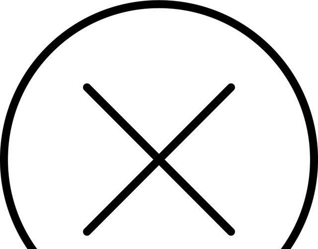黑色圆形错误符号图标
