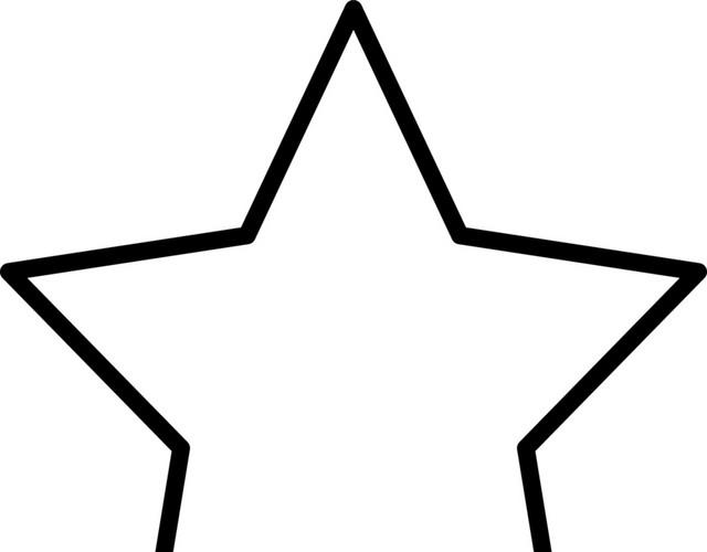 黑色手绘五角星图标