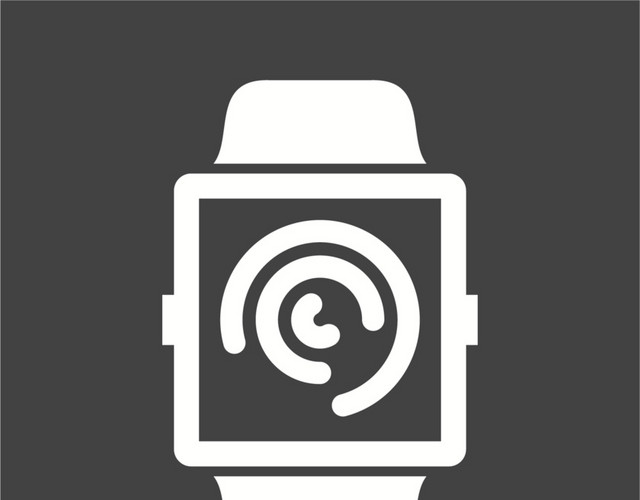 黑白智能手表图标