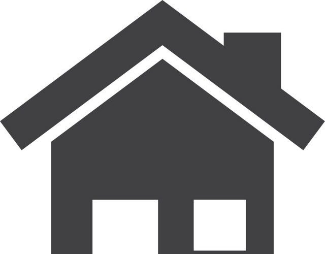 黑白简单房屋房子地址图标