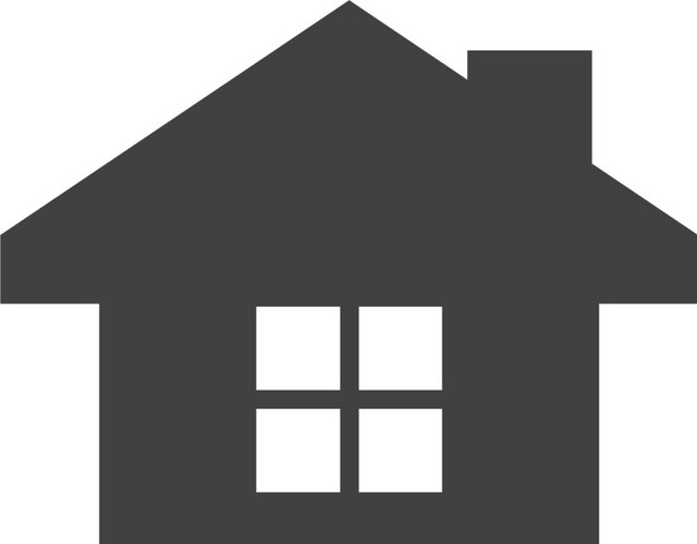 黑白十字窗户房屋图标