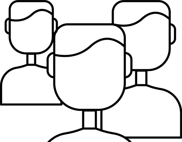 黑白人物图标