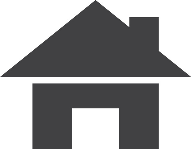 黑白简易房屋图标