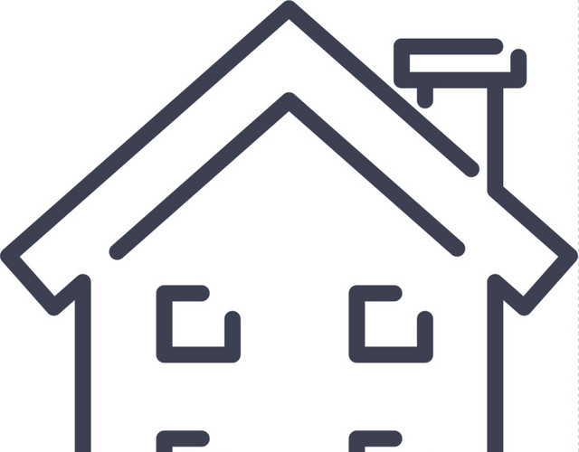 黑白房屋图标