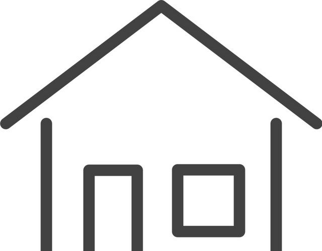 黑白房屋商务图标