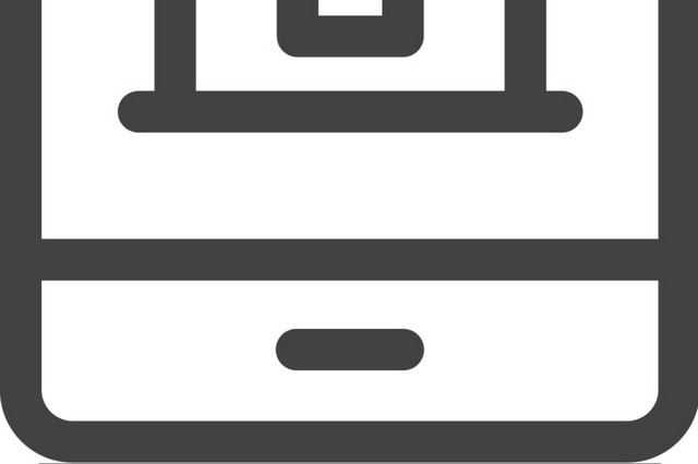 黑白平板电脑商务图标