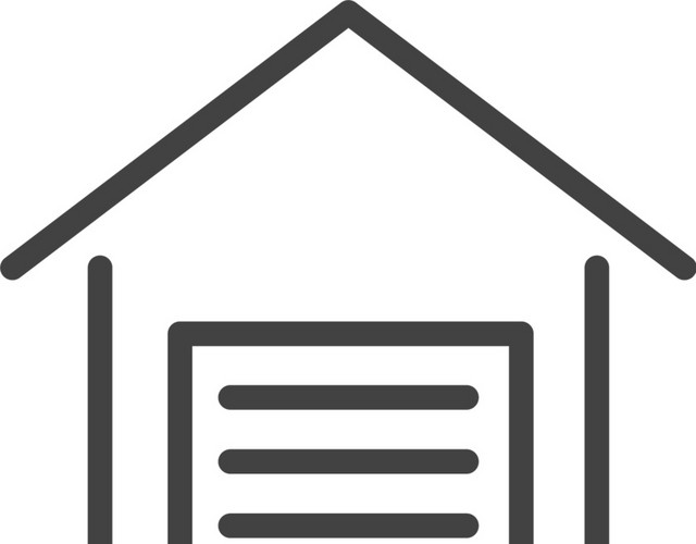 黑白车库商务图标