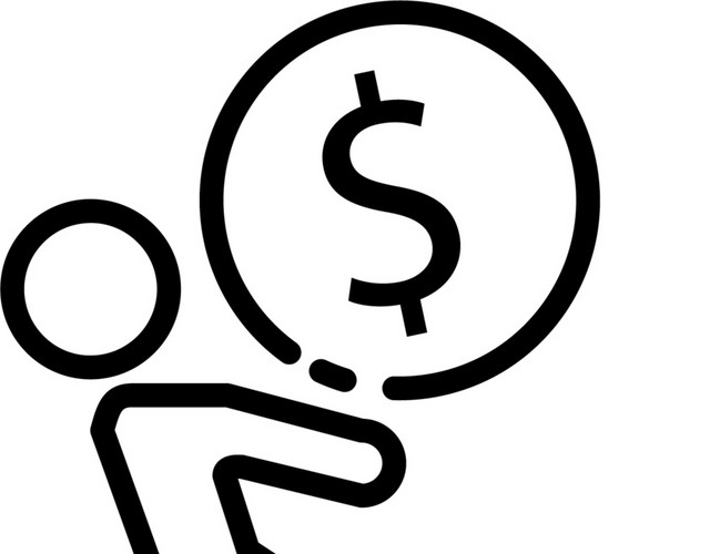 手绘卡通努力赚钱素材