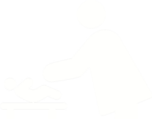 白色照顾婴儿图标