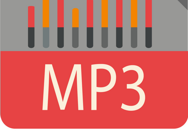 方形折角MP3文件格式图标
