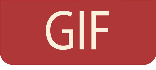 方形折角GIF文件格式图标