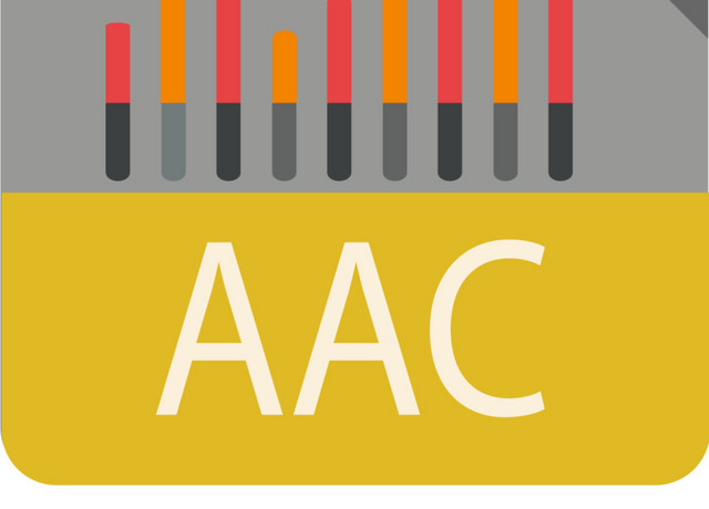 方形折角AAC文件格式图标