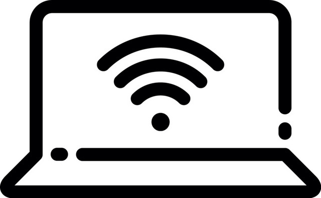黑白手提电脑图标