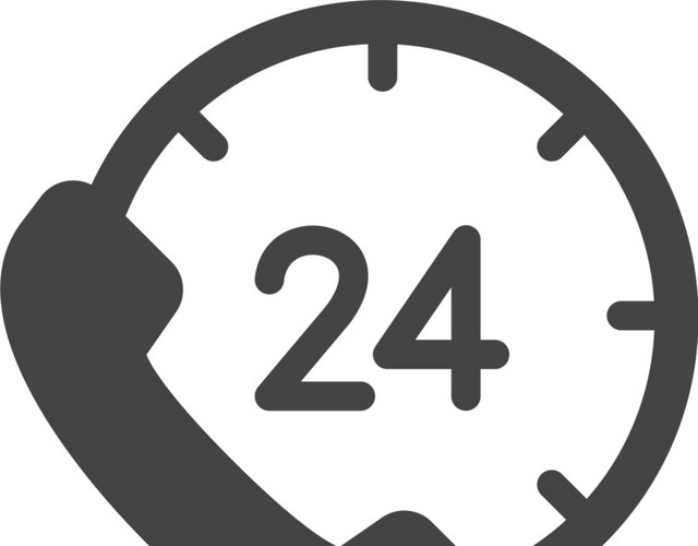 手绘卡通24小时通讯素材