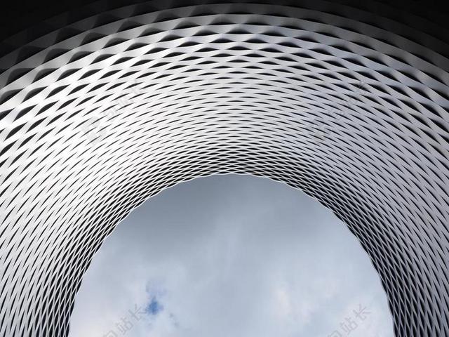 城市上空建筑建筑物环形线条设计纹理背景图片