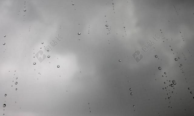自然雨天玻璃的水珠背景图片