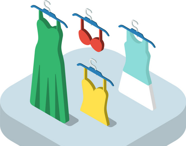 3D立体卡通衣服图标素材