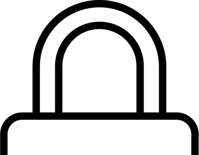 黑色线条锁图标素材