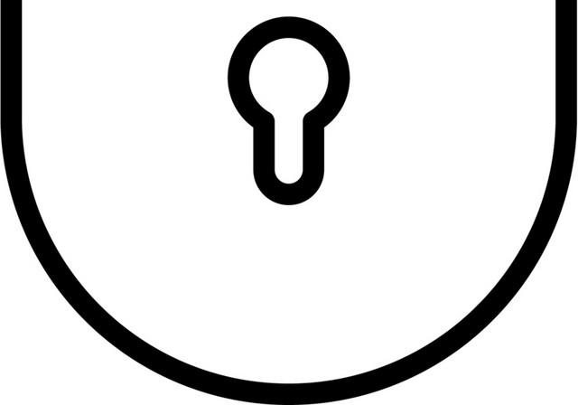 黑色线条锁图标素材