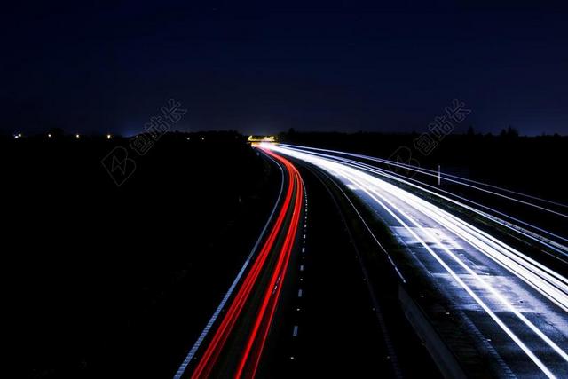 高速公路灯夜汽车夜景驰骋背景图片