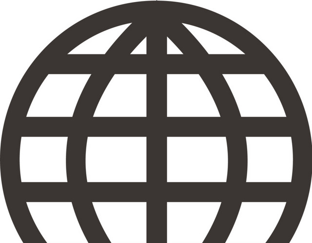 剪影简约地球图标素材