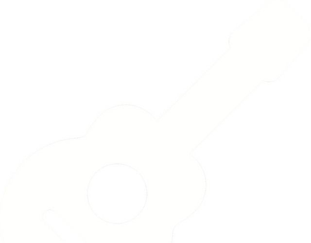 白色卡通吉他扁平图标